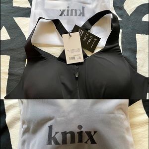 KNIX CATALYST FRONT ZIP BLACK SPORTS BRA